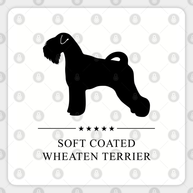 Soft Coated Wheaten Terrier Black Silhouette Magnet by millersye